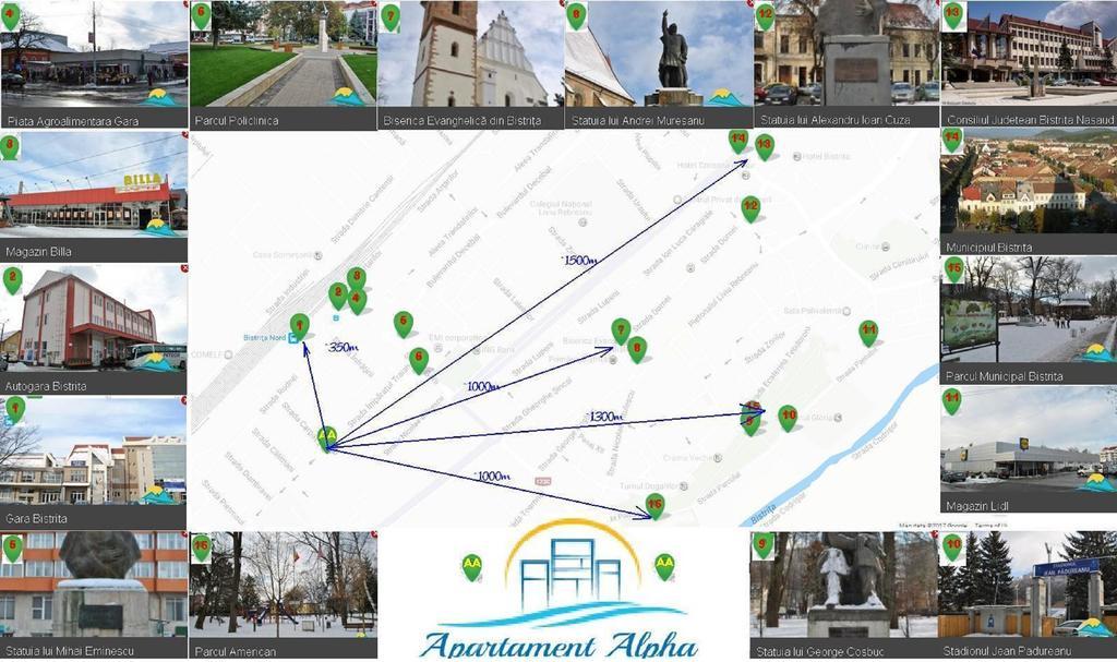 Apartament Alpha Leilighet Bistriţa Eksteriør bilde